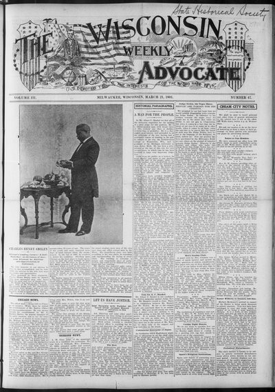 Wisconsin Weekly Advocate, Mar 21, 1901