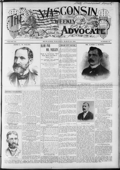 Wisconsin Weekly Advocate, Mar 28, 1901