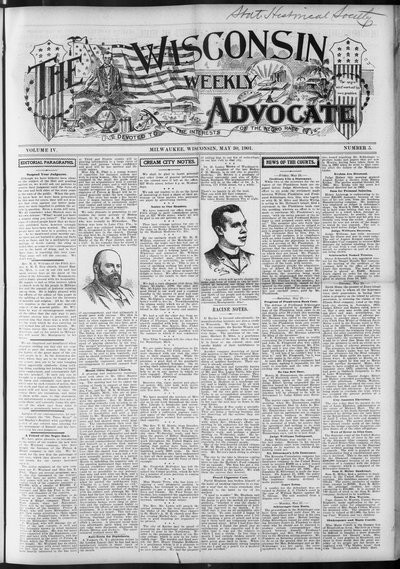 Wisconsin Weekly Advocate, May 30, 1901