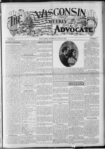 Wisconsin Weekly Advocate, Jun 13, 1901