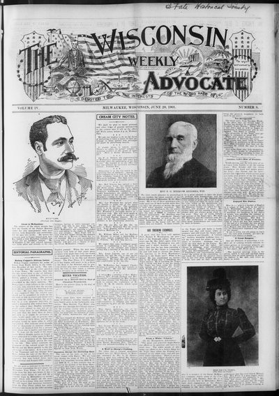 Wisconsin Weekly Advocate, Jun 20, 1901