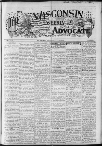 Wisconsin Weekly Advocate, Jun 27, 1901