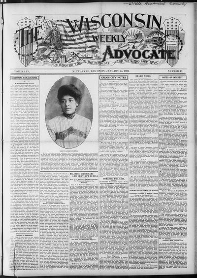 Wisconsin Weekly Advocate, Jan 25, 1902