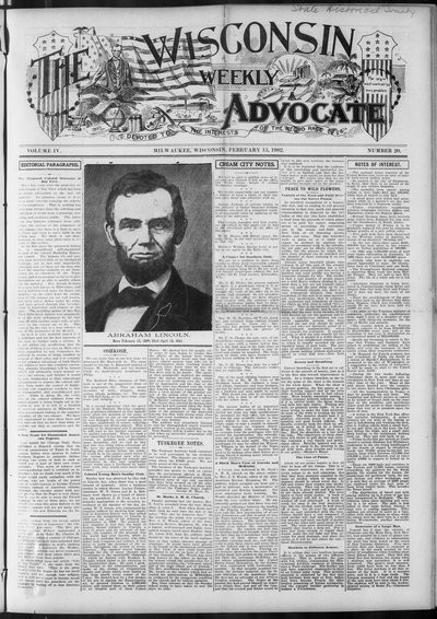 Wisconsin Weekly Advocate, Feb 15, 1902