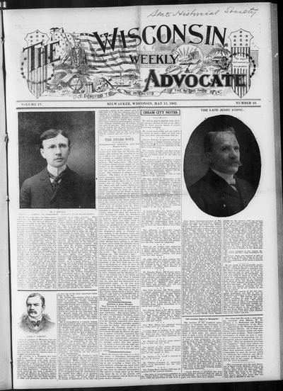 Wisconsin Weekly Advocate, May 15, 1902