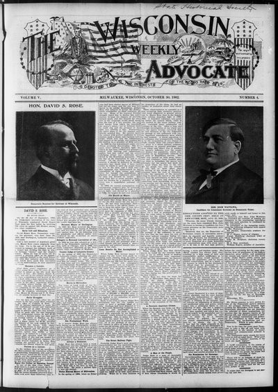 Wisconsin Weekly Advocate, Oct 30, 1902