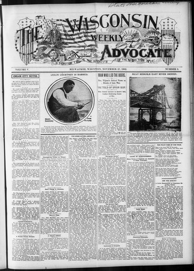 Wisconsin Weekly Advocate, Nov 27, 1902