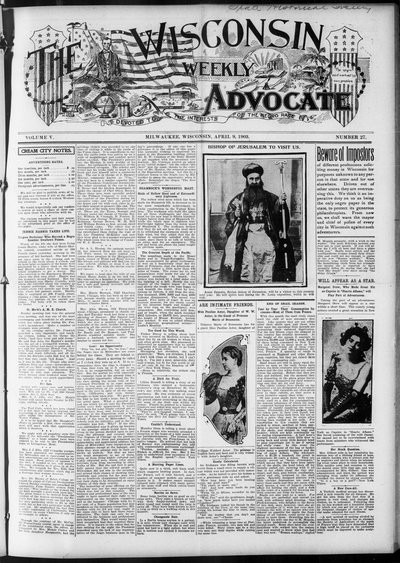 Wisconsin Weekly Advocate, Apr 9, 1903