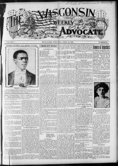 Wisconsin Weekly Advocate, Apr 16, 1903