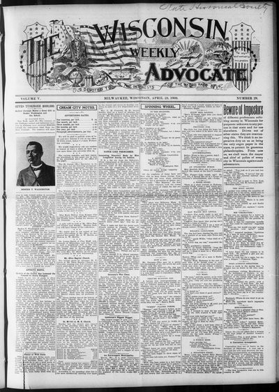 Wisconsin Weekly Advocate, Apr 23, 1903