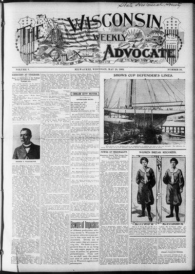 Wisconsin Weekly Advocate, May 28, 1903