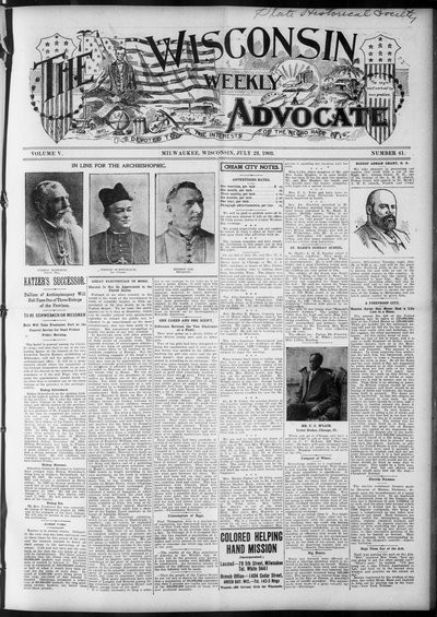 Wisconsin Weekly Advocate, Jul 23, 1903