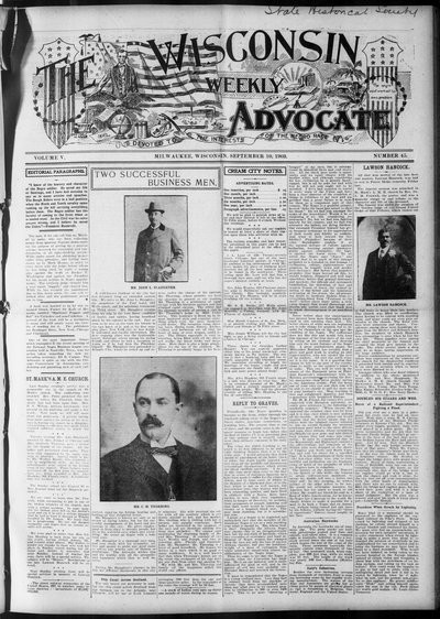 Wisconsin Weekly Advocate, Sep 10, 1903