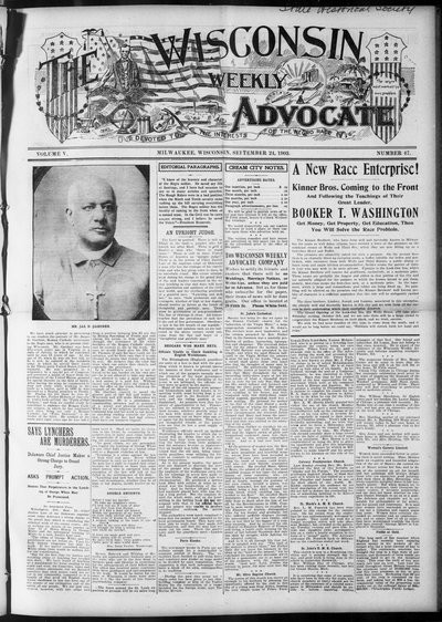Wisconsin Weekly Advocate, Sep 24, 1903