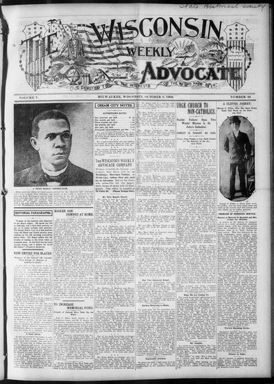 Wisconsin Weekly Advocate, Oct 8, 1903