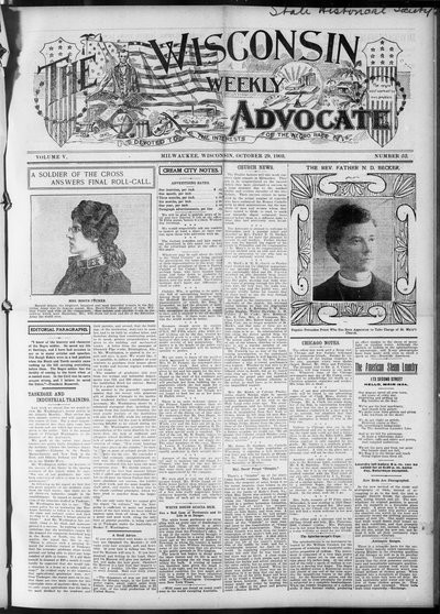 Wisconsin Weekly Advocate, Oct 29, 1903