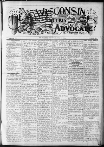 Wisconsin Weekly Advocate, Jul 21, 1904