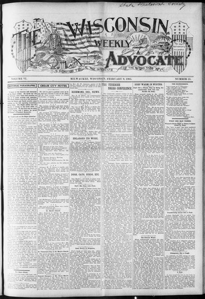 Wisconsin Weekly Advocate, Feb 9, 1905