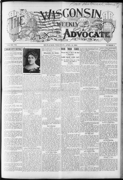 Wisconsin Weekly Advocate, Apr 13, 1905