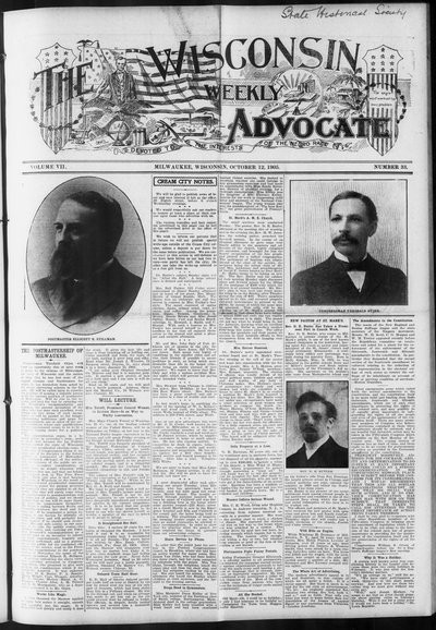 Wisconsin Weekly Advocate, Oct 12, 1905