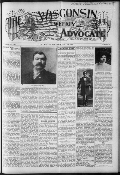 Wisconsin Weekly Advocate, Apr 19, 1906