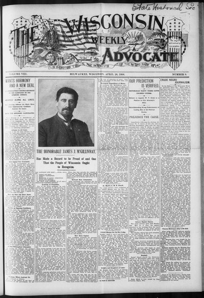 Wisconsin Weekly Advocate, Apr 26, 1906