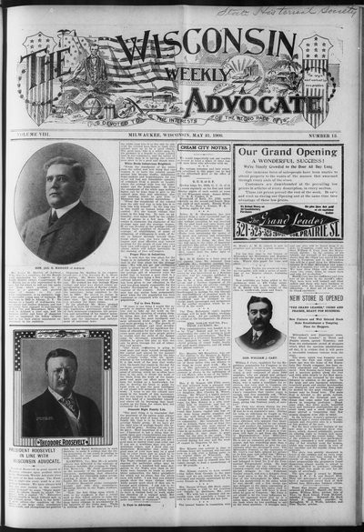 Wisconsin Weekly Advocate, May 31, 1906