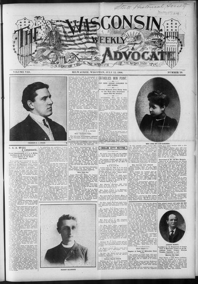 Wisconsin Weekly Advocate, Jul 12, 1906
