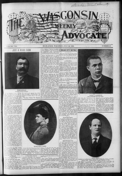Wisconsin Weekly Advocate, Jul 26, 1906