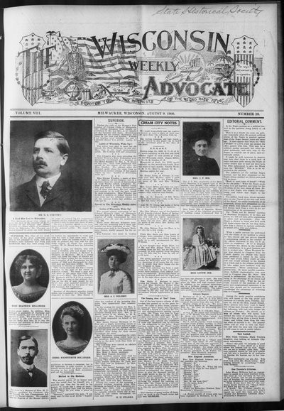 Wisconsin Weekly Advocate, Aug 9, 1906