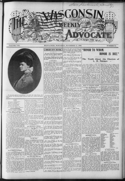Wisconsin Weekly Advocate, Nov 15, 1906