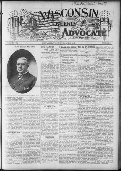 Wisconsin Weekly Advocate, Mar 21, 1907