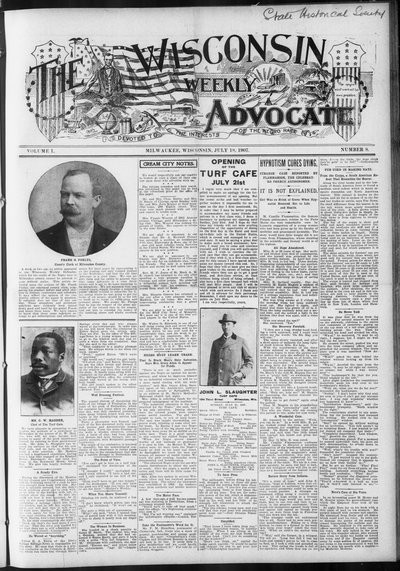 Wisconsin Weekly Advocate, Jul 18, 1907
