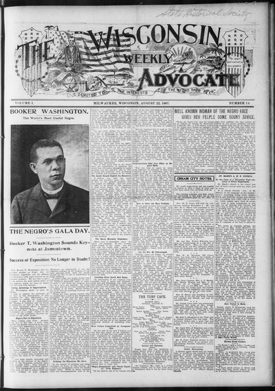 Wisconsin Weekly Advocate, Aug 22, 1907