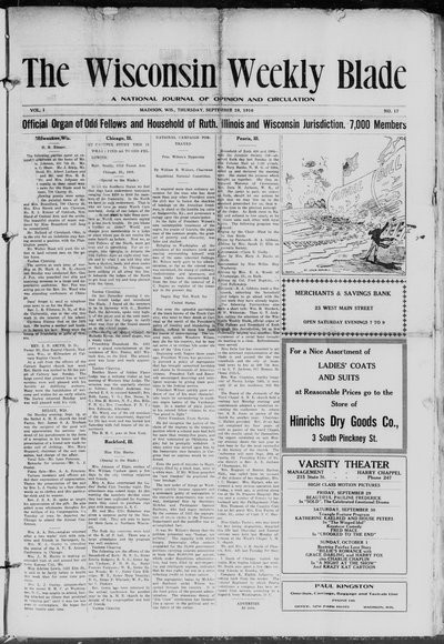 Wisconsin Weekly Blade, Sep 28, 1916