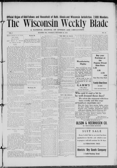 Wisconsin Weekly Blade, Nov 16, 1916
