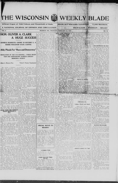 Wisconsin Weekly Blade, Feb 14, 1918