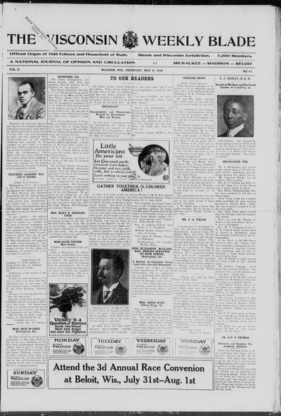 Wisconsin Weekly Blade, May 9, 1918
