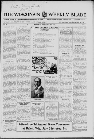 Wisconsin Weekly Blade, May 16, 1918