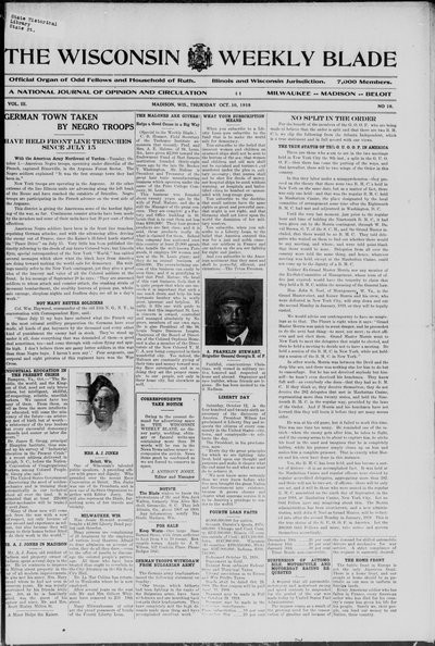 Wisconsin Weekly Blade, Oct 10, 1918